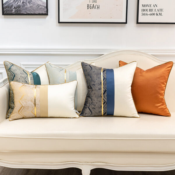 Home Fashion Splicing Pillow Cover Home Model Room Decoration - Image 4